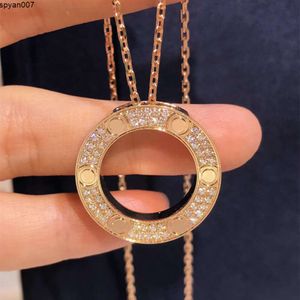Elegante ketting ontwerper sieraden goud zilver hanger kristal diamant roestvrij staal geschenk hoog