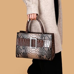 Élégant nouveau sac à bandoulière à main unique - Élégant sac à bandoulière rétro à grande capacité avec texture de crocodile