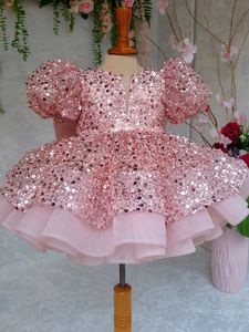 Elegante feestjurk voor meisjeskleding Eerste heilige coummion bruiloft bloemenmeisje jurken kinder kostuum bruidsmeisjes prinses feestje optocht prom baby meisje verjaardagjurk