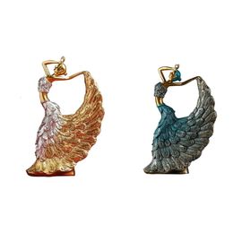 Estatua elegante de pavos reales, decoración de estante, estatuilla de pavo real, decoración de mesa para el hogar, objeto decorativo 240322