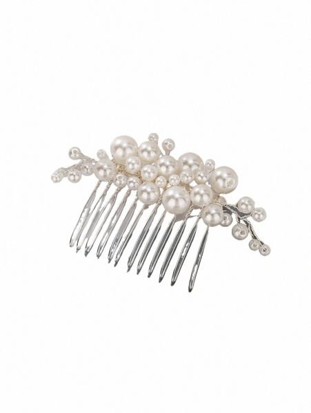 Elegant Pearl Wedding Hair peigt Bridal Side peigne Piece Piece de mariage Ornement pour les femmes et les filles H4LZ #