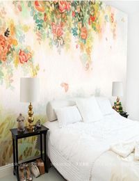 Elegant PO Wallpaper Rose Flower Mural mural 3d Fond d'écran personnalisé Chambre chambre salon Girls Room Decor Design Interior Design Art 6278601