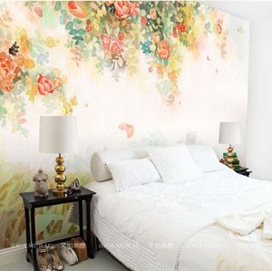 Elegant PO Wallpaper Rose Flower Mural mural 3d Paper personnalis￩ Paper pour enfants Chambre salon Girls Room Decor Design Interior Design Art 6574494