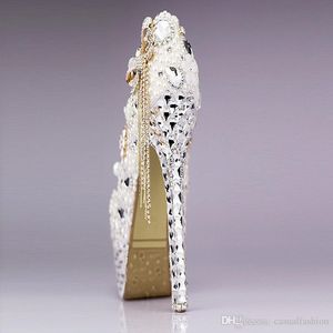 Strass élégants talons aiguilles chaussures de mariage chaussures de fête gland pour dames sandales d'été chaussures de mariée de mariage avec haute qualité 2572