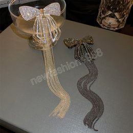 Elegante strass Tassel Butterfly Hair Clips Women Fashion Long Pendant Hair Clips Haarspeld haarspin haaraccessoires