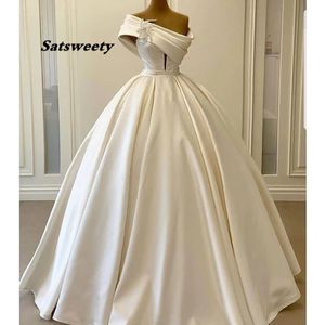 Élégant Satin robe de bal robe de mariée une épaule sur mesure, plus la taille robes de mariée robes de mariée vestidos de novia nouvelle arrivée