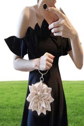 Elegant Satin Floral Evening Mini Bag 2021 Luxury Lady039s Roule Round sac à main Party Party Purse pour femmes FTB3438206530