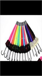 Paraguas de encaje semimático elegante Paraguas de pagoda soleados y lluviosos de lujo 11 colores disponibles Hhdct V3U685152202