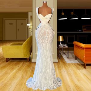 Elegante mouwloze prom -jurken Sweetheart Lace Appliques Illusion Party -jurken Mermaid Custom Made Evening Jurk