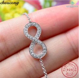 Élégant bracelet flocon de neige en argent sterling 925 véritable pavé 5A Cz pierre bracelets de mariage pour les femmes nuptiale étendre 18-23cmCharmante croix b