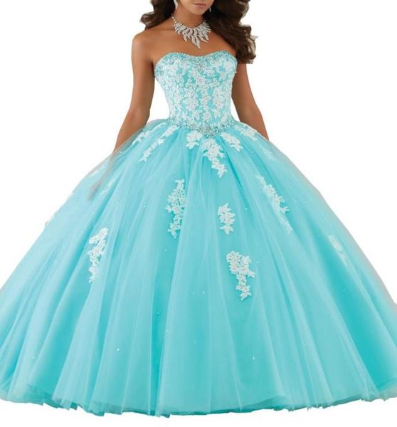 Élégant Brotte sans bretelles 2019 Femmes Quinceanera Robes de bal robe de boule de bal.