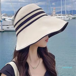 Chapeaux de soleil d'été élégants pour femmes et filles, chapeau de plage réglable à large bord, Protection Uv, respirant, pliable, queue de cheval