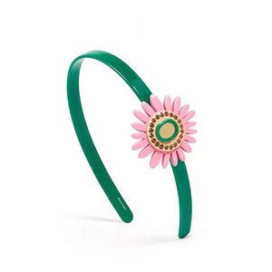 Elegante zonnebloem Letter Hoofdband Vrouwen Letters Haarband met postzegelmodehaaraccessoires voor cadeau -feest