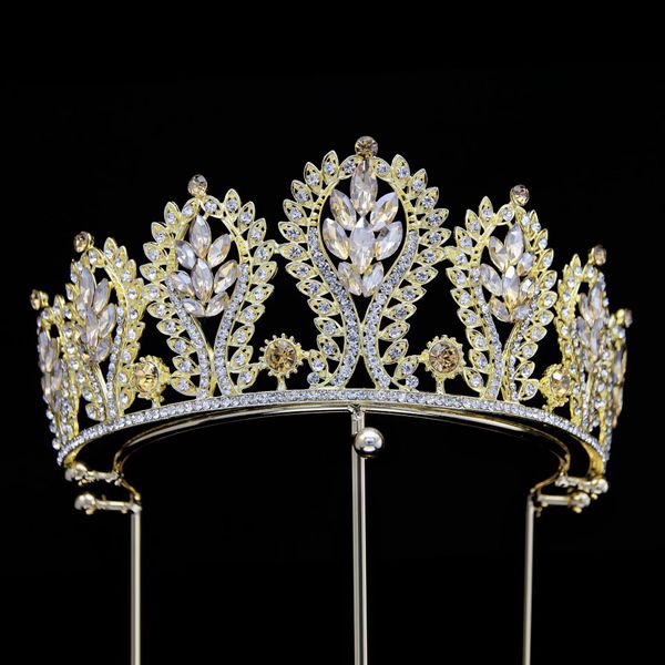 Accessoires de cheveux de tempérament élégant alliage multicolore cristal coiffure de mariage couronne de mariée HA2271