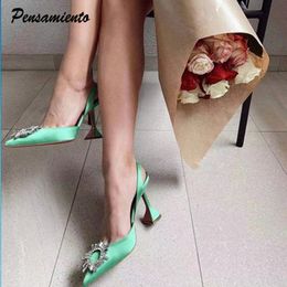 Elegant Toe Star Style Style Femme Slingback Summer Office Lady Shoes Fashion High Heels Gladiator Sandals femme 23081 93