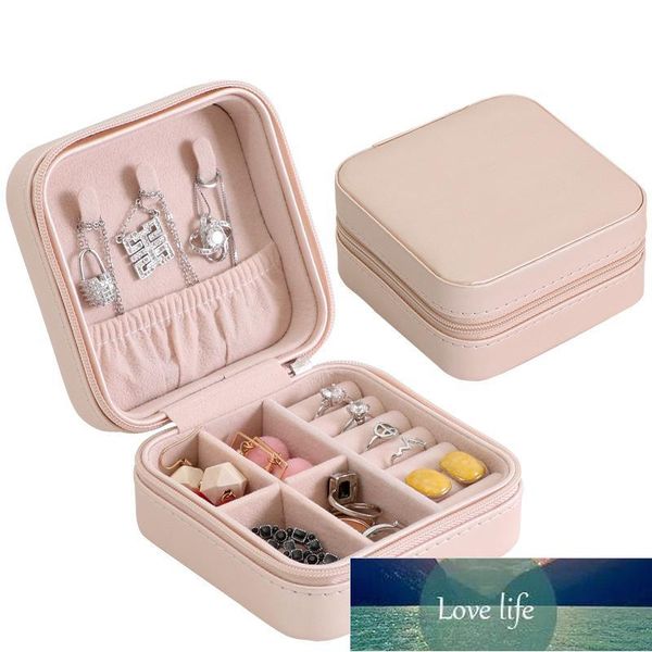 Caja de joyería de diseño único elegante, caja de almacenamiento de viaje para pendientes, collares, anillos, exhibición organizadora para niñas, cosméticos lz0498