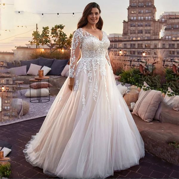 Elegantes vestidos de novia de cuello en V