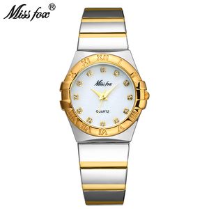 Montres élégantes femmes diamant chiffres romains perle coquille classique dames montre en or étanche femme montre-bracelet à Quartz