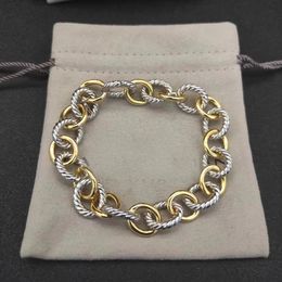 Bracelet à crochet élégant cadeau de mariage Bracelet torsadé à double brin avec chaîne Madison de créateur de luxe de DY Fashion avec crochet de chaîne en boîte exquis.