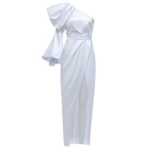 Elegante witte lange jurk aankomst mode vrouwen sexy party club beroemdheid maxi es dames kleding 210515