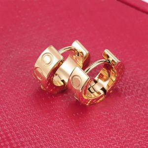 Elegant Woman Orees Oreing Designer Jewelry Boucles d'oreilles en diamant Stump Moissanite en acier inoxydable Amour Chunky Orecchini Mens Simple Casual L187r