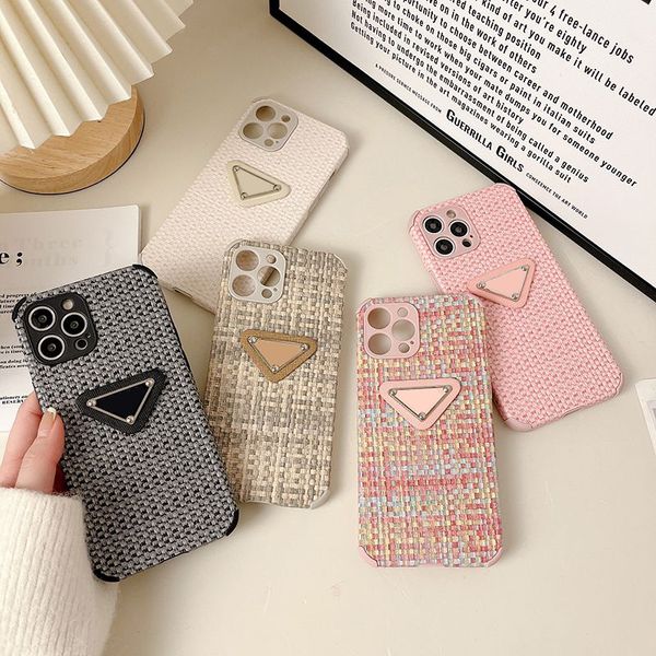 Elegante funda protectora para teléfonos Apple para mujer con cuatro esquinas envueltas para evitar caídas, adecuada para el teléfono 14 7/8 Plus Triangle Brand Cover