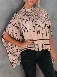 Femmes élégantes Batwing Sleeve Loose Blouses Top Summer Fashion O-cou imprimé Casual Womens Shirt Streetwear Female Vêtements 240529