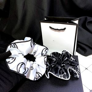 Elegante Vrouwen Merk Ontwerp Brief Haar Elastiekje Elastisch Haartouw Paardenstaart Houder Gedrukt Haar Elastische Hoofdbanden Headwrap Gift