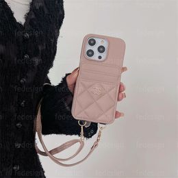 Élégant Femmes Téléphone Case Card Insertion Handbag Board adapté à Apple 13 14 15 Promax Cell Telephone Cover Coue Hanging Necd Samsung A54