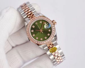 Elegante dameshorloge Automatische machine 31 mm roestvrijstalen gouden band diamantontwerper horloge waterdichte lichtpuntinigheid