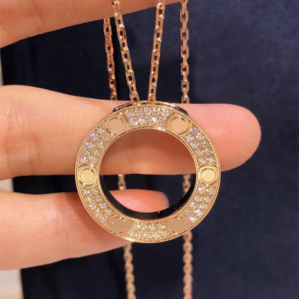 Collier femme élégante bijoux design or argent pendentif collier cristal diamant acier inoxydable 316L anniversaire cadeau de fiançailles version haute