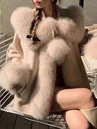 Elegant Woolen Coat Femmes à manches longues Fashion coréenne Vestes vintage Vestes Solid Fairycore 2023 Auteurs d'automne Coats d'hiver 240102