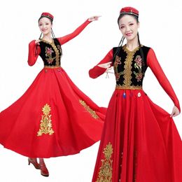 elegante Xinjiang-dans Vrouwelijke volwassen minderheids Oeigoerse toneelvoorstelling dr dr Chinese volksdans 43Jy #