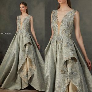 Robe de bal élégante robe de bal sans manches Spaghetti appliques niveaux grande taille robe de soirée en Satin longueur de plancher robes de soirée￩e