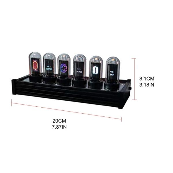 Elekstube ips tube horloge numérique Calendrier électronique LCD 6 bits pour l'affichage photo de temps pour le bureau rétro créatif déco