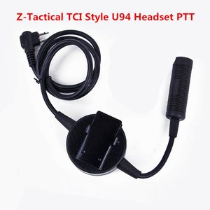 Element Z-Tactical TCI-stijl U94 Headset PTT voor 2-way versie Pins Radio Headset Airsoft Tactical Headset Z114-Black Walkie