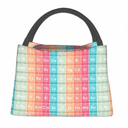 Éléments du tableau périodique Sac à lunch pour enfants Science Chimie Boîte à lunch Sac isotherme Oxford Sacs à lunch thermiques J5ba #