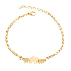 Bracelets en acier inoxydable pour femmes, bracelets à maillons en forme d'éléphant et de papillon, accessoires pour femmes
