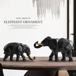 Elefantenfigur, 2er-Set, Kunstharz, für Zuhause, Büro, Dekoration, Tischdekoration, Tier, modernes Handwerk, Indien, weiße Elefantenstatue, Dekor T200284F