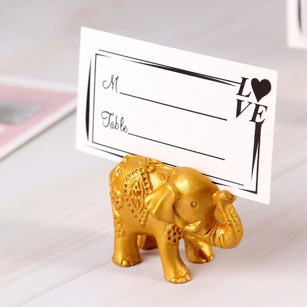 Elefante Lugar Titulares de la tarjeta Clips de fotos Favor de la boda Cumpleaños Fiesta de bodas Regalo de la fiesta de bienvenida al bebé