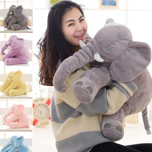 Elefante de peluche de 40cm, elefante suave, Animal relleno, almohada de muñeco de peluche, cojín trasero para dormir para bebé, juguetes para niños recién nacidos