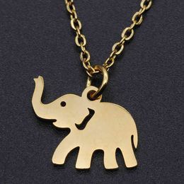 Olifant Rvs Charme Ketting voor Vrouwen Dropshipping Accepteren OEM Order Groothandel Sierlijke Stalen Kettingen Y0301