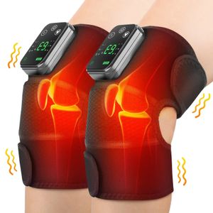 Masseur électrique de température du genou, chauffage des articulations des jambes, Massage par vibrations, soutien des coudes et des épaules, soulagement de l'arthrite, genouillère thermique 240301