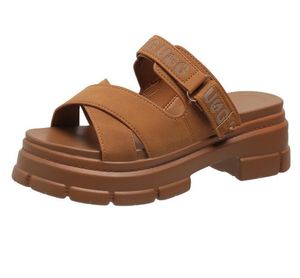 Semelle Sole Femmes Sandales Slippers Chaussures de sandales de plage en cuir