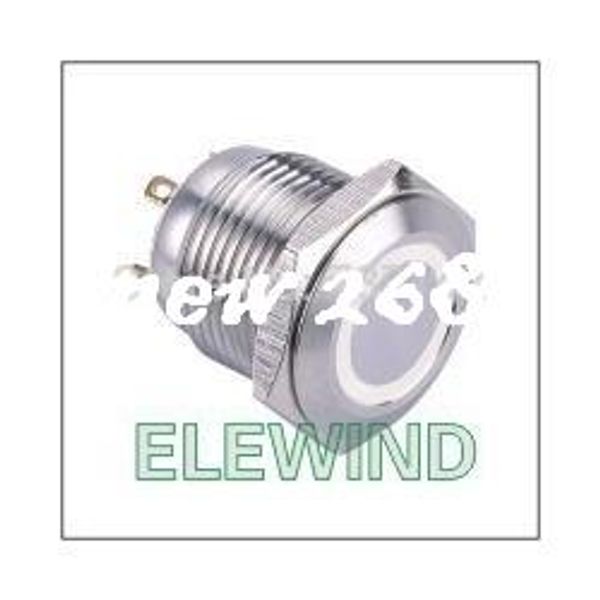 Interrupteur à bouton-poussoir blanc illuminé par anneau ELEWIND 16mm (PM161F-10E/J/W/2.8V/S)