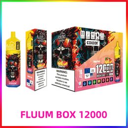 FLUUM BOX 12000 E-líquido 20ml Nicotina 0%/2%/3%/5% Batería recargable tipo C Capacidad 650mAh Fluum 12000 Bang box Bang crazvapes