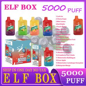 Elf Box 5000 Puff 5000 Wegwerp E Sigaretten BC ELF BANG Sigarettenvape BC5000 Puffs Wegbare Vapes Pen Device Kit 650 mAh 11 ml per gevulde BANG 5000 POD BAR