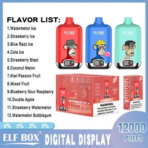 Elf Box Magic 12000Puffs wegwerpvape 12 smaken Goede smaak Mesh spiraal Disposable e-ciagarette beter dan r en m bingo 8000 puffs rgb 22 ml 9k puffs