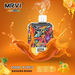 MRVI ORIGINALES 10000 bocanadas desechables Vape Mesh Bobina 650mAh Tipo-C 19ml POD PREPLITO 10 Sabores Vape Pen Puff 10k E Cigarrillo Vs Tornado Puff 15k 12k, 10k, 9000 5000