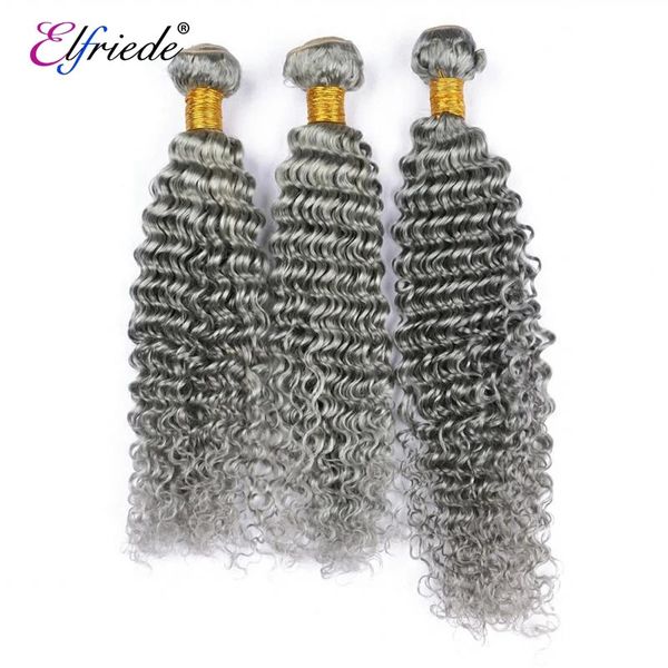 Elfriede Grey Deep Wave Colored Human Hair Bundles 100 S Brazilian Remy 34 Offres Wafts 240327